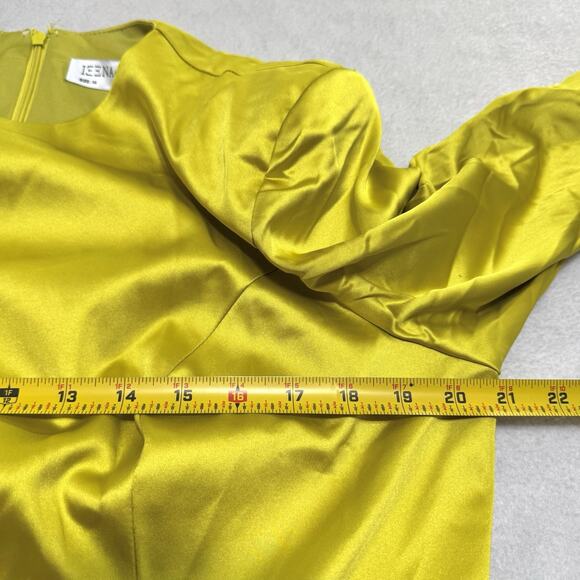 Mac Duggal Ieena 26676 Green Chartreuse Gown 14 Structured Bow Long Sleeve NWT - Picture 9 of 16